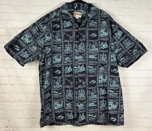 Hilo Hattie Vintage Hawaii Camp geknöpftes Hemd Made in Hawaii USA Größe Large - Bild 1 von 6
