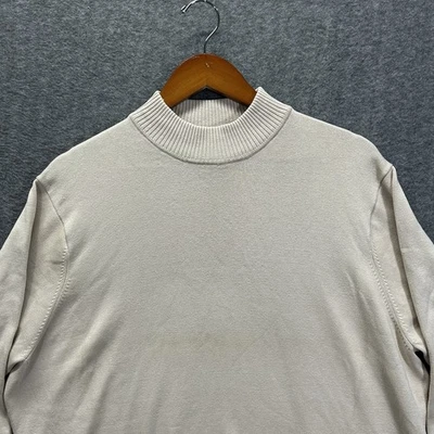 Dressbarn Woman Ivory Silk Blend Long Sleeve Mock Neck Pullover Sweater 20W - Image 1 of 4