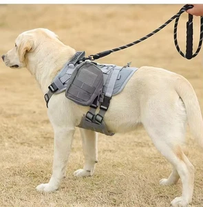 Tactical Dog Harness No Pull Vest Military Training Pet Adjustable Working - Picture 1 of 7