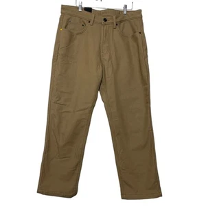 CAT Caterpillar Men's 34x29 Tan Fleece Lined Canvas Work Outdoor Pants NEW - Picture 1 of 5