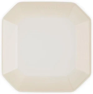 Le Creuset Octagon Square Plate 22cm Meringue Stoneware Microwave Safe Japan New - Picture 1 of 9