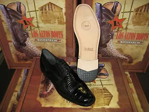 MENS GENUINE AUTHENTIC BLACK CROCODILE & TEJU LIZARD DRESS SHOE (D) ZVD937051 - Picture 1 of 10
