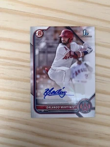 2022 Bowman Prospect Autographs #PPAOM Orlando Martinez - LA ANGELS - Bild 1 von 2