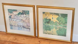 Gustav Klimt Malcesine & Schloss Kammer Framed Prints John Lewis 60×60cm Pair - Picture 1 of 19