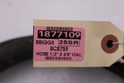 BRIGGS BC8759  25SR/ 1877109 HOSE 1/2" X 6'8" OALSTOCK 1286-A - Image 1 of 2