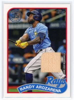 2024 Topps 1989 Baseball Relic Randy Arozarena Tampa Bay Rays #89BR-RA - Image 1 of 2