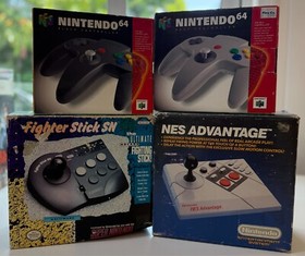 4 Nintendo Controller Lot - Includes Boxes - Not CIB - N64, SNES, NES Advantage