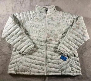 Giacca Columbia Omni-Heat Powder Lite stampa astratta donna taglie forti-2XL bianca - Foto 1 di 6