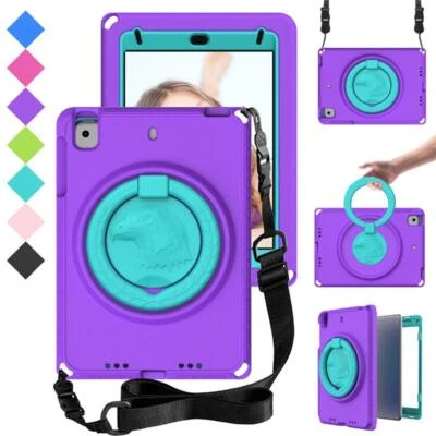 For iPad Mini 5 4 3 2 Kids Case Heavy Duty Shockproof Shoulder Strap Stand Cover - Image 1 of 4