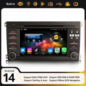 Android 14 Autoradio 8-Core 4GB+64GB Navi DAB+ WiFi CarPlay OBD2 Porsche Cayenne - Bild 1 von 24
