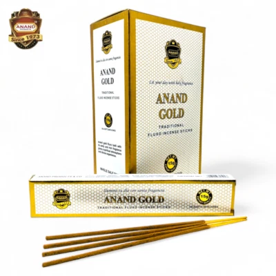 x3 palitos de incienso anand gold tradicional (pack de 3) 15g x 3= 45g Foto 1 de 3