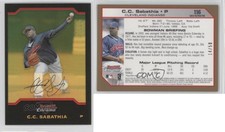 2004 Bowman Chrome Gold Refractor /50 CC Sabathia #116
