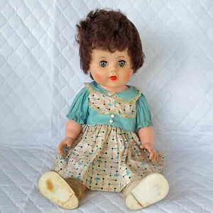 Vintage 1950s Vinyl Doll Not signed Original Dress American Character Doll? 14" - Picture 1 of 14