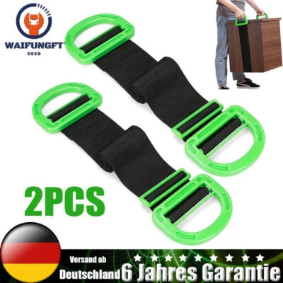 Schwerlast Tragegurt mit Griffen Verstellbar Hebegurte Für Umzugskartons Möbel - Bild 1 von 4