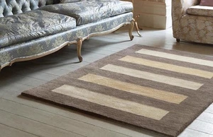 Antique Washed Brown High Quality Modern Handmade Thick Wool Rugs Runner -50%OFF - Picture 1 of 9