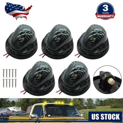 5x For 73-87 Chevy GMC Series Roof Top Cab Lights  Marker Kit + 194 LED Smoked - Image 1 of 4