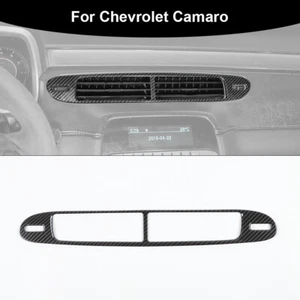 Center Dashboard Air Vent Panel Cover Trim For Chevy Camaro 2010-15 Carbon Fiber - Picture 1 of 10