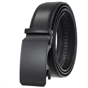 Cinturón de cuero HJones Business para hombre hebilla automática cinturón correa de trinquete cinturón de regalo - Imagen 1 de 4