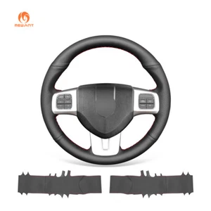 MEWANT Black PU Leather Steering Wheel Cover for Dodge Dart VW Routan - Picture 1 of 9