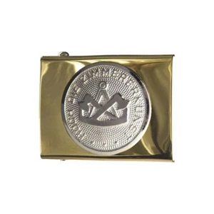 Koppelschloss aus Messing mit Zimmerer-Emblem für Koppel Dachdeckerkleidung Maco - Bild 1 von 1