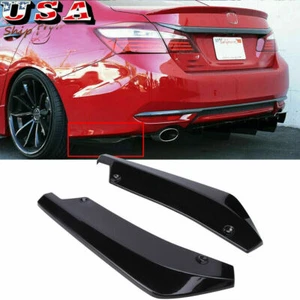 For Honda Accord Rear Bumper Corner Lip Splitter Diffuser Body Kit Gloss Black - Picture 1 of 7