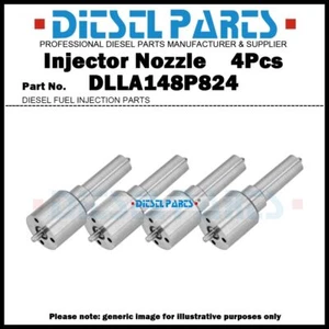 Boquilla inyectora de combustible 4 piezas DLLA148P824 para NISSAN ALMERA PRIMERA 2.2d 16600-BN800 - Imagen 1 de 1