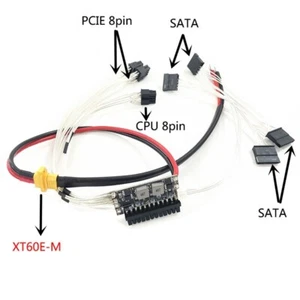 DC-ATX-160W 12V input DC-ATX Peak PSU Pico ATX Switch Mining Powr Supply 4*SATA - Picture 1 of 8