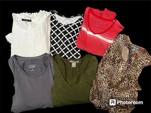 Damen Bekleidungspaket T-Shirt Tops LOGO Kate & Mallory Lungo L’arno 6 Teile Gr. M - Bild 1 von 16