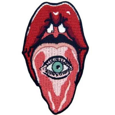 Embroidered Iron Sew On Patch Punk transfer appliques For Clothing Tongue Mouth - Image 1 of 4