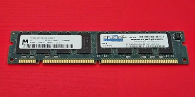 Vintage Micron, Dell, Crucial 32MB SDRAM Memory Module MT16LSDT464AG-662E1 - Image 1 of 3