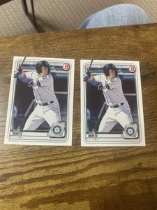 2020 Bowman Evan White Paper Lot (2) Seattle Mariners - Picture 1 of 1