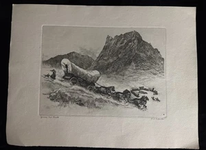 (6) Dry-point 12x16 RIENHOLD H PALENSKE Original Prints Joining Circle Bringing - Picture 1 of 18