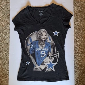 Dallas Cowboys Shirt Marilyn Monroe #9 Size Large Womens Fitted Tee - Picture 1 of 7