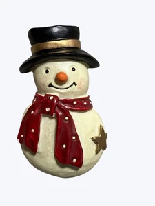 Schneemann Brosche Anstecknadel rot Schal Zylinder Mütze - Bild 1 von 6