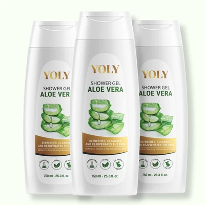 Yoly Aloe Vera Shower Gel – Soothing & Refreshing Cleanse, 25.3 fl oz (3-Pack) - Image 1 of 4