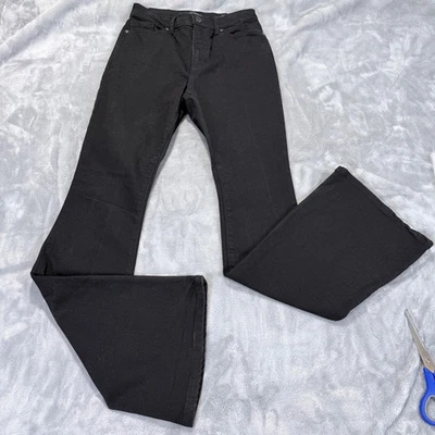 Pantalones de mezclilla Banana Republic de tiro alto acampanados negros premium para mujer talla 26 Foto 1 de 4
