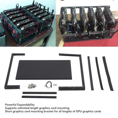 Computer Open Case Support 6 To 8 GPU Graphics Card DIY Computer Chassis For AT - Image 1 of 4