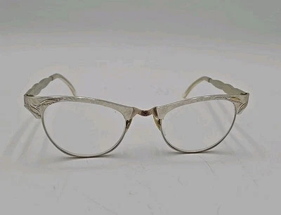 Anteojos vintage artesanales Cateye marcos de aluminio 4-5 1/4 ojo de gato Foto 1 de 4