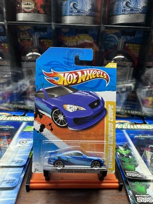 HOT WHEELS 2011 NEW MODELS HUYUNDAI GENESIS COUPE BLUE HTF NIP - Image 1 of 3