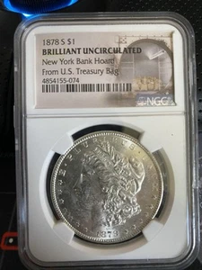 1878-S New York Bank Hoard Morgan Silver Dollar NGC BU Brilliant Unc MS! Rare*** - Bild 1 von 2