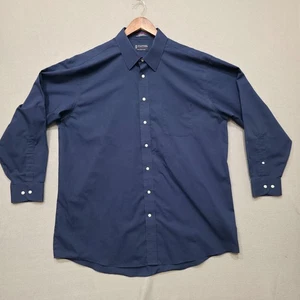 Botany 500 Silk-Like Men's Blue Long Sleeve Button Up Dress Shirt Sz 15.5-34/35 - Picture 1 of 7