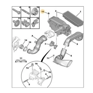 50x Silentbloc Filtre Air pour Berlingo Partner Expert Jumpy 1.6 HDI 1422A3 - Imagen 1 de 7