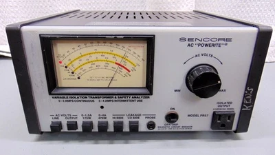 Sencore PR57 Powerite Variable Isolation Transformer & Safety Analyzer TESTED - Image 1 of 4