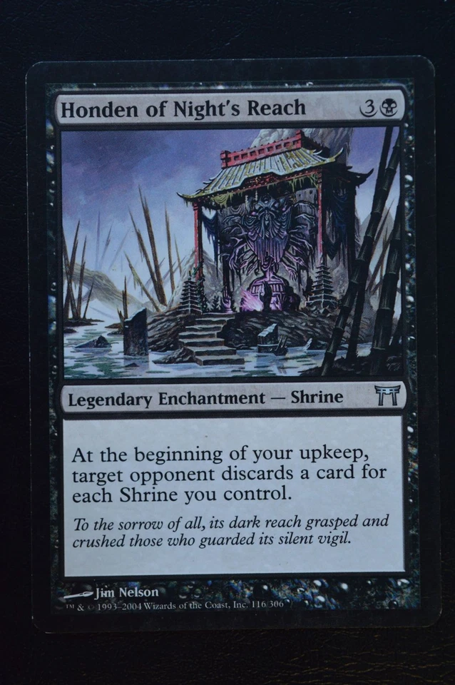 Magic The Gathering MTG HONDEN OF NIGHT'S REACH Champions of Kamigawa LP Played - Image 1 of 2