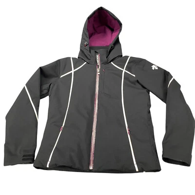 Descente Women's Bree Ski Hooded Insulated Jacket Size US 4  Black - Image 1 of 4