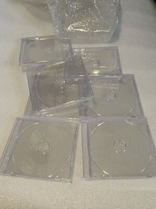 NEW 7 pk Slimline CD Cases Clear