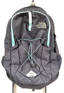 The North Face Jester Backpack Gray Turquoise Hiking Travel Laptop Sleeve - Picture 1 of 10