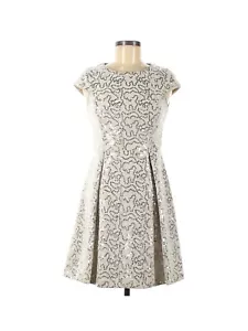 Calvin Klein Size 6 Champagne All Over Sequin Lace Fit & Flare Dress Bust 37” - Picture 1 of 8