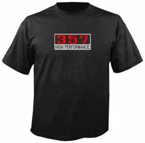 357 HIGH PERFORMANCE BLACK T SHIRT engine v8 crate motor emblem small block - Picture 1 of 1