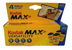 NOS Kodak Max Versatility 400 35mm Color Film 4 Rolls 96 Exposures - Exp 07/2006 - Picture 1 of 5